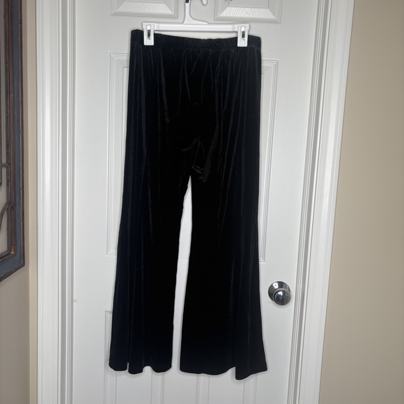 Umgee Women Flare Pants Velvet Black Size Large - Picture 2 of 7